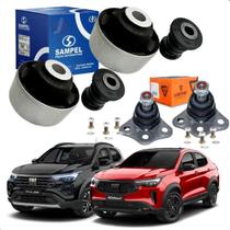 Kit 4 Buchas + Pivo da Bandeja LEQUE Fiat Pulse Fastback