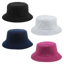 Kit 4 Bucket Liso Unissex Preto, Branco, Azul Escuro E Pink