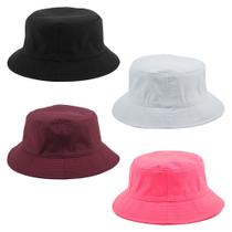 Kit 4 Bucket Liso Unissex Preto, Branco, Bordo E Rosa Neon Kit 4 Bucket Liso Unissex Preto, Branco, Bordo E Rosa Neon