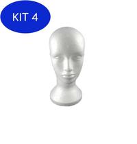 Kit 4 Cabeça De Isopor Para Confecção De Peruca Lace Wig