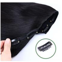 kit 4 Cabelos liso Longa peruca Aplique com Tic Tac Organico