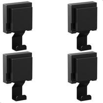 Kit 4 Cabide De Parede Gancho Com Ventosa Preto Max