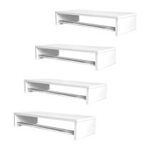 Kit 4 Cabideiros Arara de Parede 60cm Branco