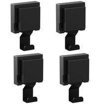 Kit 4 Cabides De Parede Gancho Com Ventosa Preto F.Max Kit 4 Cabides De Parede Gancho Com Ventosa Preto F.Max