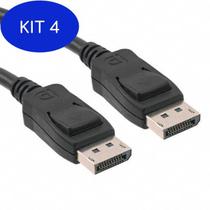 Kit 4 Cabo Display Port X Display Port V 1.2 1,8 Metros