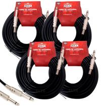 Kit 4 Cabo P10 P10 Mono Guitarra Violão Baixo Cavaquinho Caixa Som Amplificador 10m Metros Kit 4 Cabo P10 P10 Mono Guitarra Violão Baixo Cavaquinho Caixa Som Amplificador 10m Metros