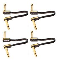 Kit 4 Cabo Pedal Ebs Pg10 Premium Gold 10cm Flat Patch Pg-10