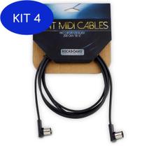 Kit 4 Cabo Rockboard Midi 200Cm Flat Midi Cables 5 Pinos