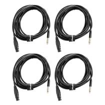 Kit 4 Cabos de Microfone XLR Fêmea x P10 Macho Mono 5 Metros Skypix SK-CA205 Kit 4 Cabos de Microfone XLR Fêmea x P10 Macho Mono 5 Metros Skypix SK-CA205