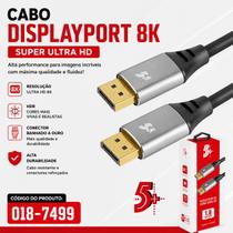 Kit 4 Cabos DisplayPort 1.4 HBR 8K 1.8m para Vídeo de Alta Resolução