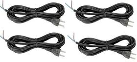 Kit 4 Cabos Fio Secador Cabelo 2x1,5mm 3mt 16A Taiff Preto