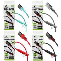 Kit 4 Cabos Micro Usb Turbo e Dados 90 Atacado Revenda Barato C/Nf
