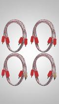 Kit 4 Cabos RCA Injetado 1m 4mm Áudio Kit 4 Cabos RCA Injetado 1m 4mm Áudio