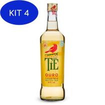 Kit 4 Cachaça tie ouro 700 ml