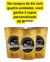 Kit 4 Cachaças DEBUENA Mel Limão Honey & Lemon 700 ml + 3 Copos Kit 4 Cachaças DEBUENA Mel Limão Honey & Lemon 700 ml + 3 Copos