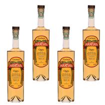 Kit 4 Cachaças Paratiana Ouro 700 ml Artesanal Antiga Envelhecida Alambique Premium Gourmet Reserva