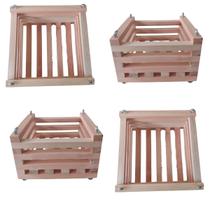 Kit 4 Cachepô De Madeira Quadrado Orquídeas E Plantas Tam G Kit 4 Cachepô De Madeira Quadrado Orquídeas E Plantas Tam G