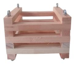 Kit 4 Cachepô De Madeira Quadrado P/ Orquídeas Plantas Tam P Kit 4 Cachepô De Madeira Quadrado P/ Orquídeas Plantas Tam P