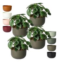 Kit 4 Cachepo Due N6 Cuia 21 Plantas Vasos Raiz 24cm - Cor