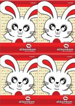 Kit 4 Cad AliBombom Vermelho Capa Dura