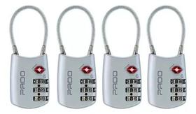 Kit 4 Cadeado Pequeno Pado Tsa Personal Segredo Mala Mochila