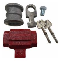 Kit 4 Cadeado Piso Soleira P/ Porta De Aço Modelo King Tetra