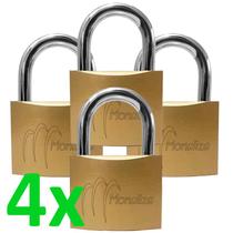 Kit 4 cadeados 32mm 3 chaves multiuso +resistente importado Kit 4 cadeados 32mm 3 chaves multiuso +resistente importado