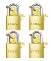 Kit 4 Cadeados Pado 45mm Mesmo Segredos Iguais Mesma Chave