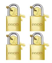 Kit 4 Cadeados Pado 50mm Mesmo Segredos Iguais Mesma Chave