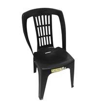 Kit 4 Cadeira Bistrô Plástica Preta Reforçada 182kg