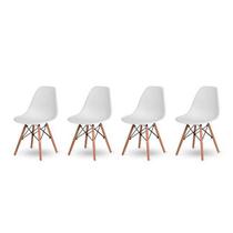 Kit 4 Cadeira Charles Eames Assento Branco