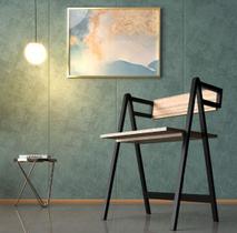 Kit 4 Cadeira De Metal Design Escandinavo Geométrico Industrial Lamina com Preto.
