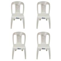 Kit 4 Cadeira de Plástico Léo Coqueirinho Gress Sem Braço Bistrô Para Jardim, Eventos, Buffet Capacidade Até 120KG Kit 4 Cadeira de Plástico Léo Coqueirinho Gress Sem Braço Bistrô Para Jardim, Eventos, Buffet Capacidade Até 120KG
