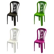 Kit 4 Cadeira de Plástico Marina Coqueirinho Topplast Sem Braço Bistrô Para Jardim, Eventos, Buffet Capacidade Até 120KG Kit 4 Cadeira de Plástico Marina Coqueirinho Topplast Sem Braço Bistrô Para Jardim, Eventos, Buffet Capacidade Até 120KG