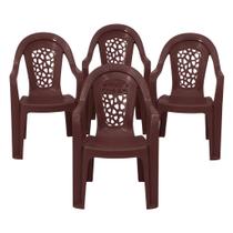 Kit 4 Cadeira de Plástico Mirella Topplast Poltrona Com Braços Para Jardim, Eventos, Buffet, Bistrô Capacidade Até 120KG - Kit 4 Cadeira de Plástico Mirella Topplast Poltrona Com Braços Para Jardim, Eventos, Buffet, Bistrô Capacidade Até 120KG -