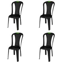Kit 4 Cadeira de Plástico Valentina Topplast Sem Braço Bistrô Para Jardim, Eventos, Buffet Capacidade Até 120KG Kit 4 Cadeira de Plástico Valentina Topplast Sem Braço Bistrô Para Jardim, Eventos, Buffet Capacidade Até 120KG