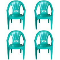 Kit 4 Cadeira de Plástico Venezia Poltrona Italiana Com Braços Para Jardim, Eventos, Buffet, Bistrô Capacidade Até 120KG
