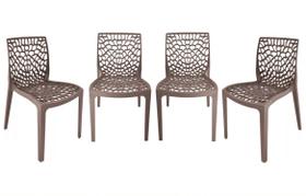 Kit 4 Cadeira Gruvyer Fendi Sala de jantar Restaurantes