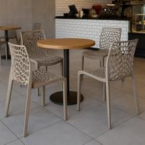 Kit 4 Cadeira Gruvyer Nude Sala Jantar Restaurante