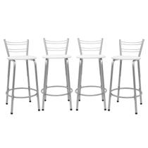 Kit 4 Cadeira Para Balcão Ilha Bistrô Banqueta 60cm Flórida Prata Bar Cozinha Área Gourmet Churrasqueira Edicula Kit 4 Cadeira Para Balcão Ilha Bistrô Banqueta 60cm Flórida Prata Bar Cozinha Área Gourmet Churrasqueira Edicula