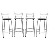 Kit 4 Cadeira Para Balcão Ilha Bistrô Banqueta 60cm Flórida Prata Bar Cozinha Área Gourmet Churrasqueira Edicula Kit 4 Cadeira Para Balcão Ilha Bistrô Banqueta 60cm Flórida Prata Bar Cozinha Área Gourmet Churrasqueira Edicula