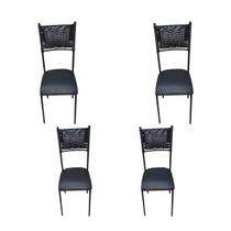 Kit 4 cadeira para cozinha e sala de jantar moderna luxo