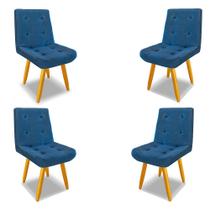 Kit 4 Cadeira Poltrona Estofada Sala Quarto Consultório
