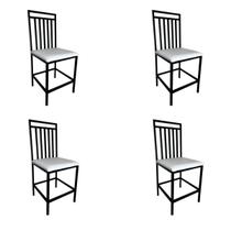 Kit 4 Cadeira Reforçada Para Cozinha E Sala Jantar Eliane Assento Branco Kit 4 Cadeira Reforçada Para Cozinha E Sala Jantar Eliane Assento Branco