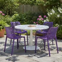 Kit 4 Cadeira Suits Roxa Sala Jantar Restaurante