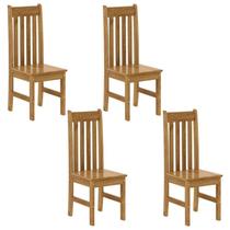 Kit 4 Cadeiras 100% Madeira Maciça Bielefeld Espresso Móveis