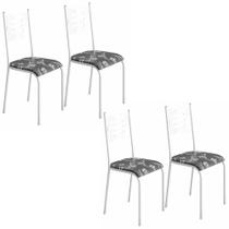 Kit 4 Cadeiras 542 Sala Jantar Cozinha Pés Aço Tubular Kit 4 Cadeiras 542 Sala Jantar Cozinha Pés Aço Tubular