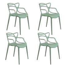 Kit 4 Cadeiras Alegra Polipropileno para Mesa de Jantar, Cozinha, Varanda, Jardim e Escritório