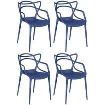 Kit 4 Cadeiras Allegra - Azul Petróleo