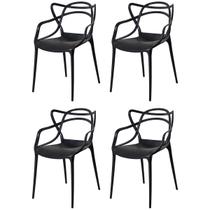 Kit 4 Cadeiras Allegra com Braços para Sala de Jantar e Cozinha, suporta até 182 kg - Seat&Co
